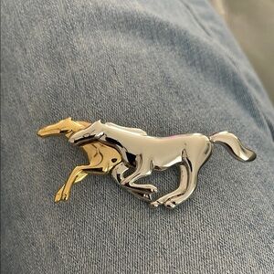Gold and Silver Horse Brooch